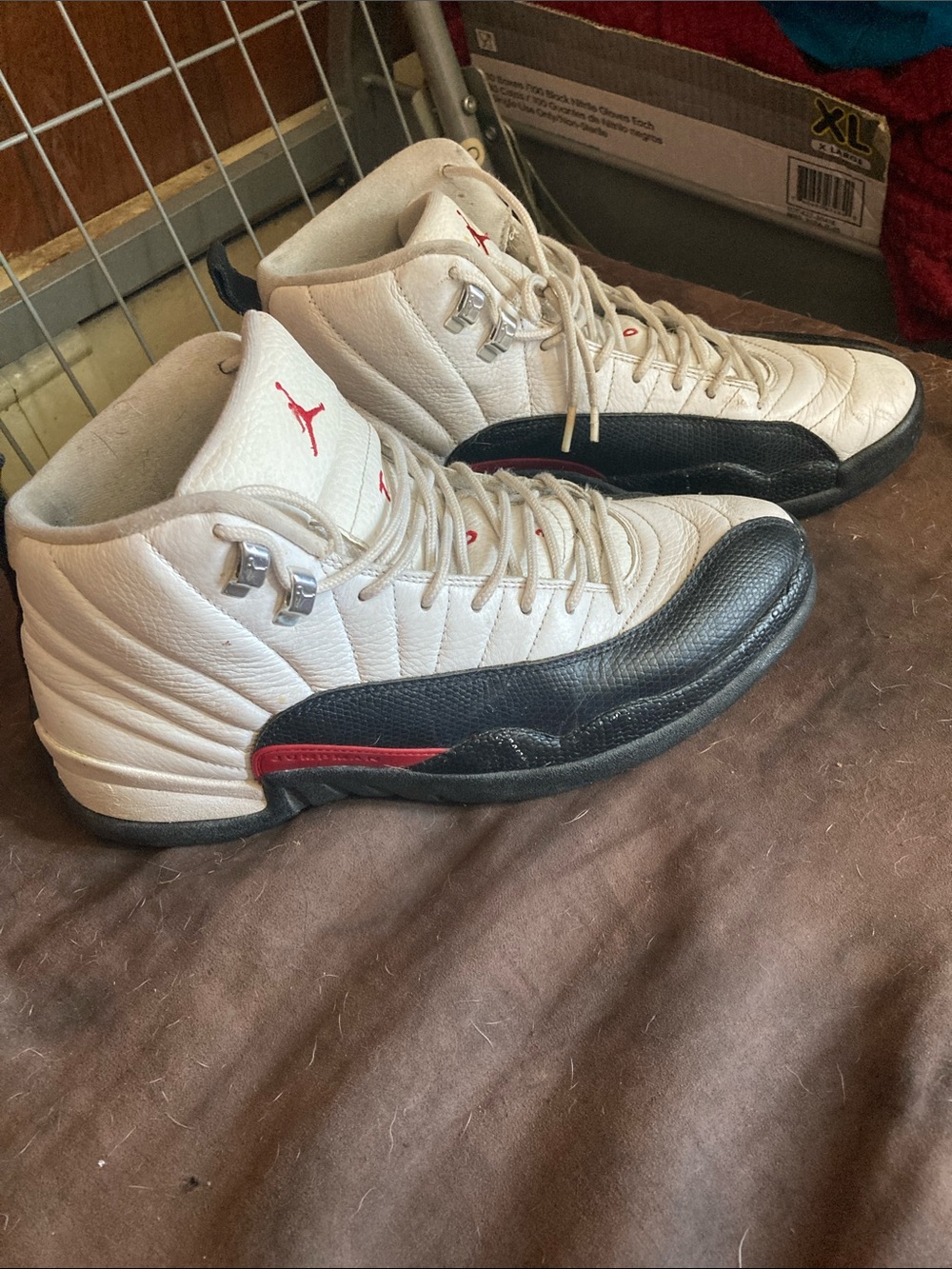 Jordan Men’s Basketball Shoes - White/Black/Red